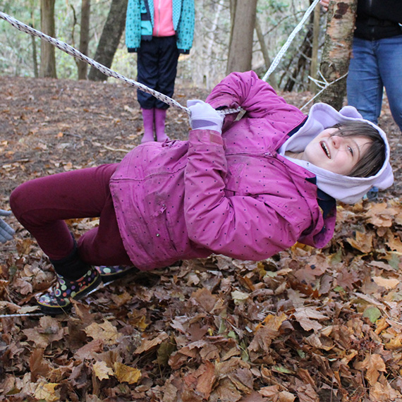Participant in the forest.