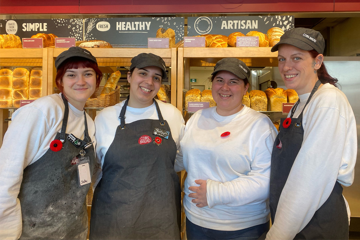 COBS Bread team smiling.